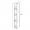 Závesná skrinka Switch Sklo WW1 Biely + LED,3