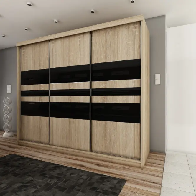 Skriňa s posuvnými dverami Top 17 250cm – dub sonoma, trojdverová