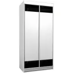 Skriňa s posuvnými dverami Top 15 100cm – biela, dvojdverová