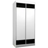 Skriňa s posuvnými dverami Top 15 100cm – biela, dvojdverová