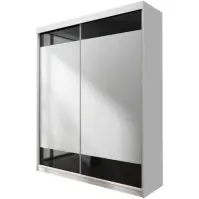Skriňa s posuvnými dverami Top 15 150cm – biela, dvojdverová