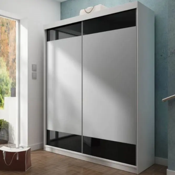 Skriňa s posuvnými dverami Top 15 150cm – biela, dvojdverová,3