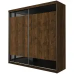 Skriňa s posuvnými dverami Top 15 150cm – jaseň tmavý, dvojdverová