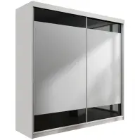 Skriňa s posuvnými dverami Top 15 200cm – biela, dvojdverová
