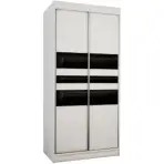 Skriňa s posuvnými dverami Top 17 100cm – biela, dvojdverová