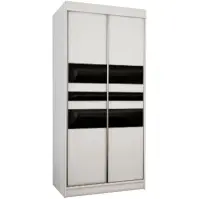 Skriňa s posuvnými dverami Top 17 100cm – biela, dvojdverová