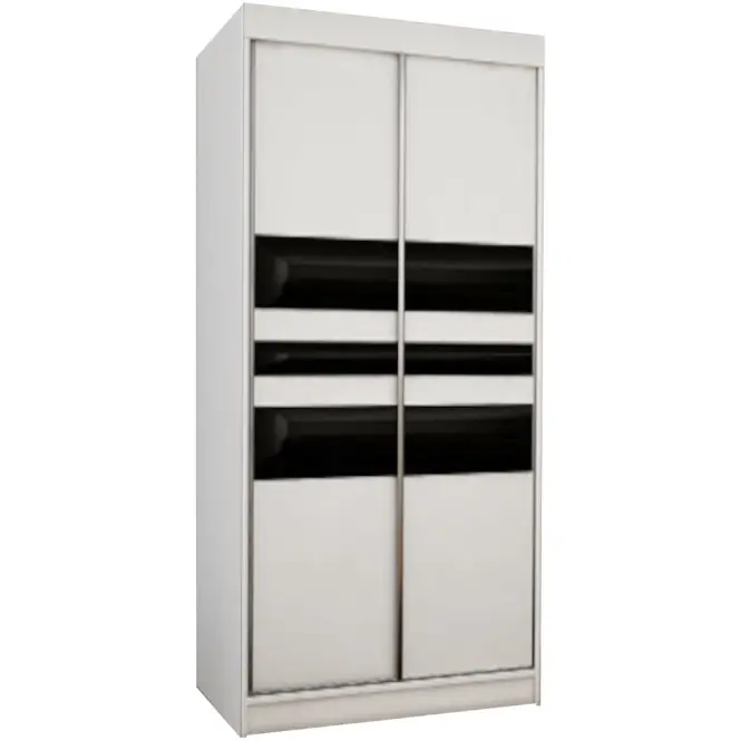 Skriňa s posuvnými dverami Top 17 100cm – biela, dvojdverová