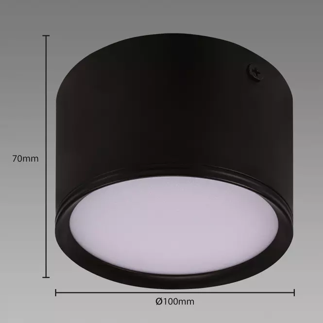 Stropná lampa rolen LED 7W BLACK 03780