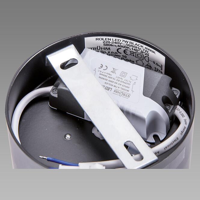 Stropné svietidlo rolen LED 7W BLACK 03780