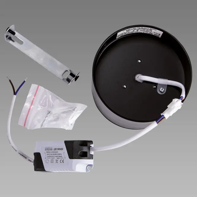 Stropné svietidlo rolen LED 7W BLACK 03780