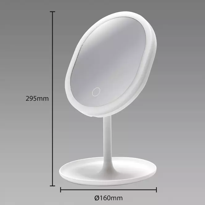 Kozmetické zrkadlo  Princessa LED 3W biela 03822 LB1