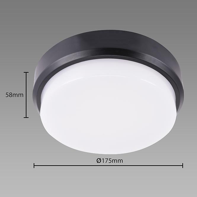 Stropná lampa Aron LED C 12W Black 4000K 03800 PL1