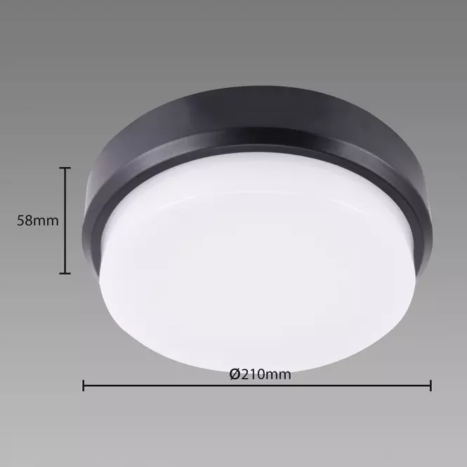 Stropná lampa LED C 18W Black 4000K 03801