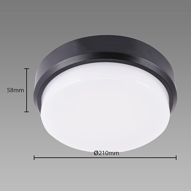 Stropná lampa LED C 18W Black 4000K 03801