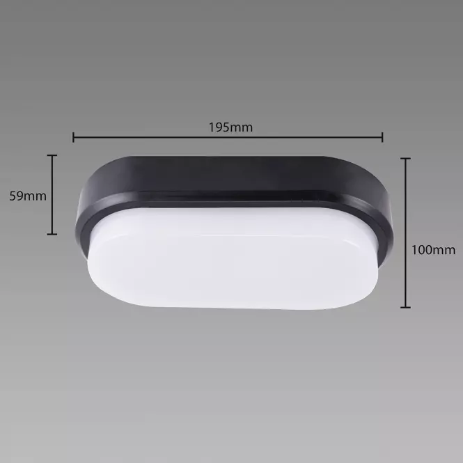 Stropná lampa Aron LED L 12W Black 4000K 03798,4