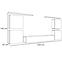 Obývacia stena Switch Sklo +LED XIV Grafit/Biely,2