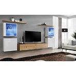 Obývacia stena Switch Sklo +LED XIV Biely/Wotan