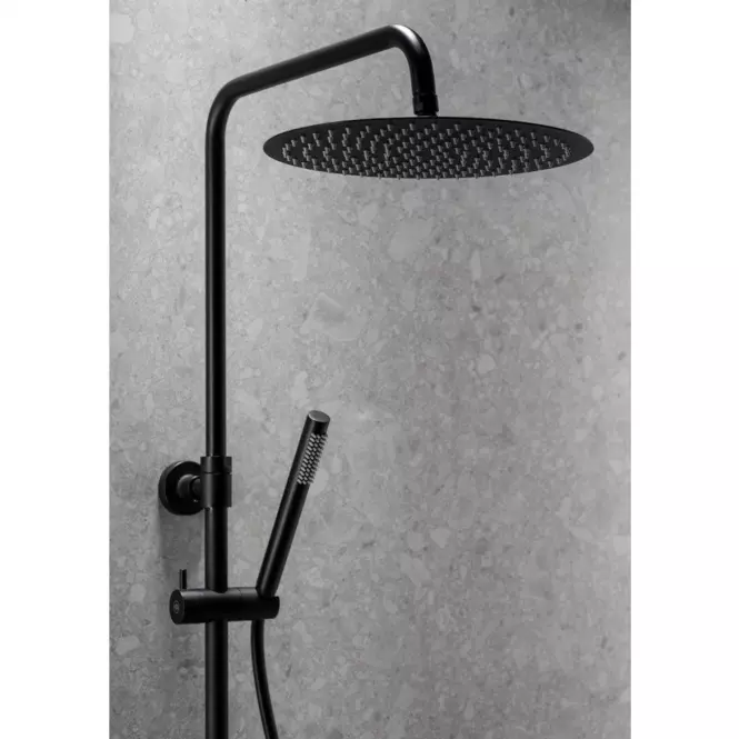 Moza Black Premium Sprchový systém s funkciou dažďovej sprchy s termostatickým miešačom