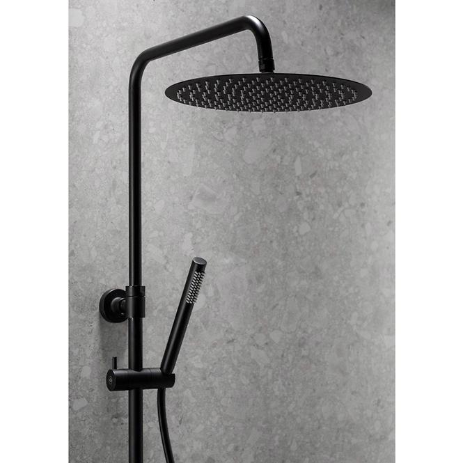 Moza Black Premium Sprchový systém s funkciou dažďovej sprchy s termostatickým miešačom