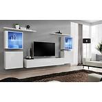 Obývacia stena Switch Sklo +LED XIV Biely