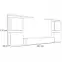 Obývacia stena Switch Sklo +LED XIV Biely,2