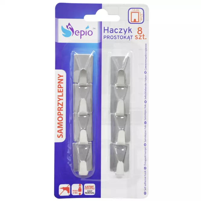 Háčik obdĺžnikový 8 ks 11methopro8pc