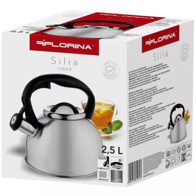 Nerezový čajník 2,5 l Silia,2