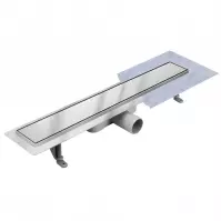 Odtokový žľab Reverzibilné Duplex Inox Dlaž / satén 500