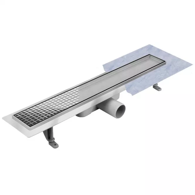 Odtokový žľab Reverzibilné Duplex Inox Dlaž / satén 500