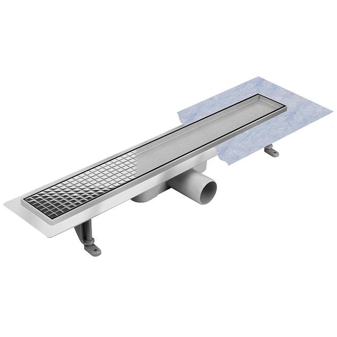 Odtokový žľab Reverzibilné Duplex Inox Dlaž / satén 500