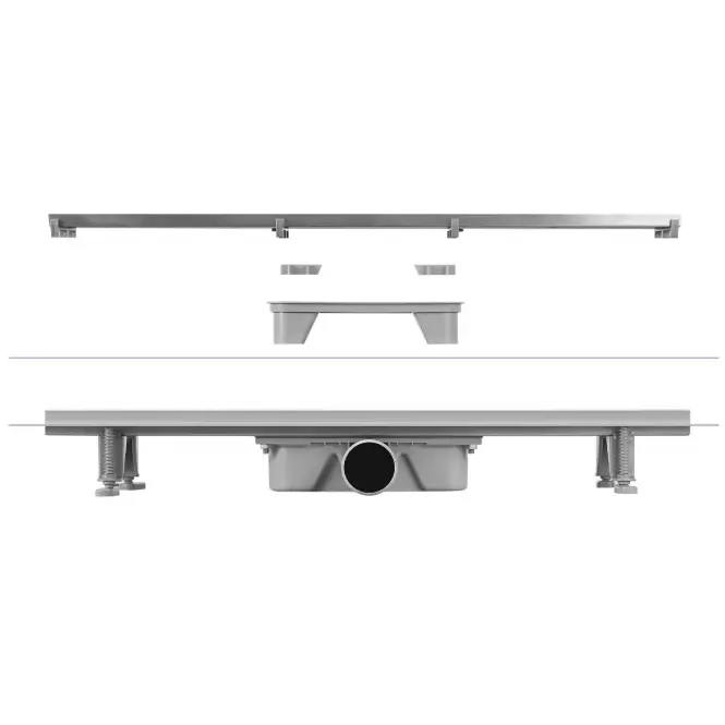 Odtokový žľab Reverzibilné Duplex Inox Dlaž / satén 800
