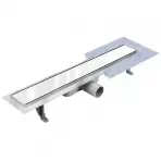 Odtokový žľab Inox Biele sklo 900