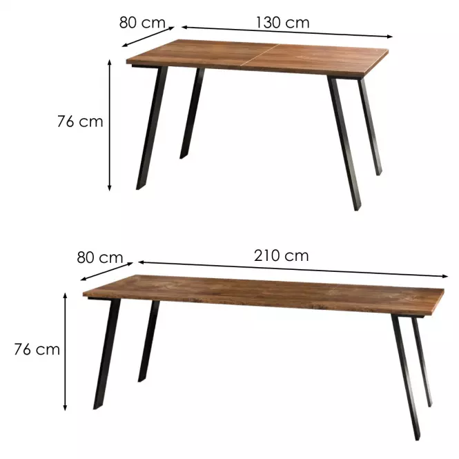 Rozkladací stôl Liwia 130/210x80cm210 Dub Striling,3