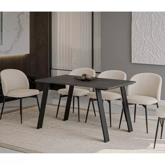 Rozkladací stôl Liwia 130/210x80cm Tmavý betón,4