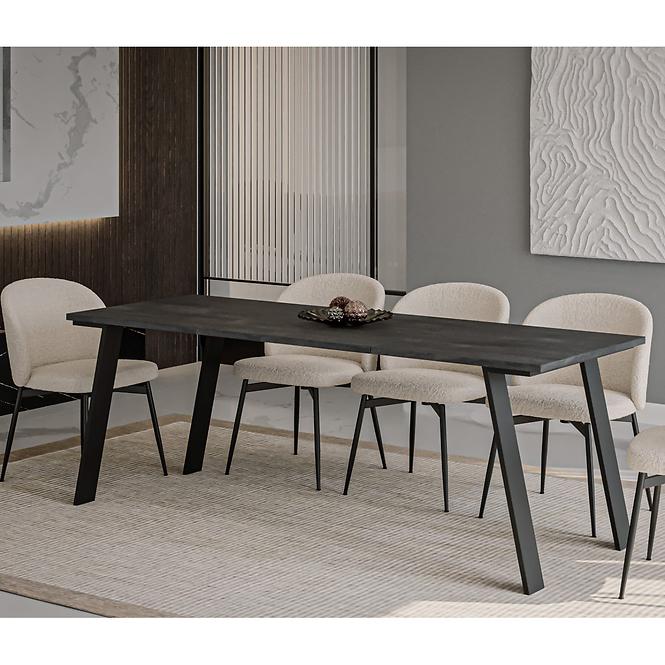 Rozkladací stôl Liwia 130/210x80cm Tmavý betón,5