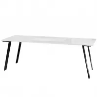 Rozkladací stôl Liwia 130/210x80cm Biely lesk