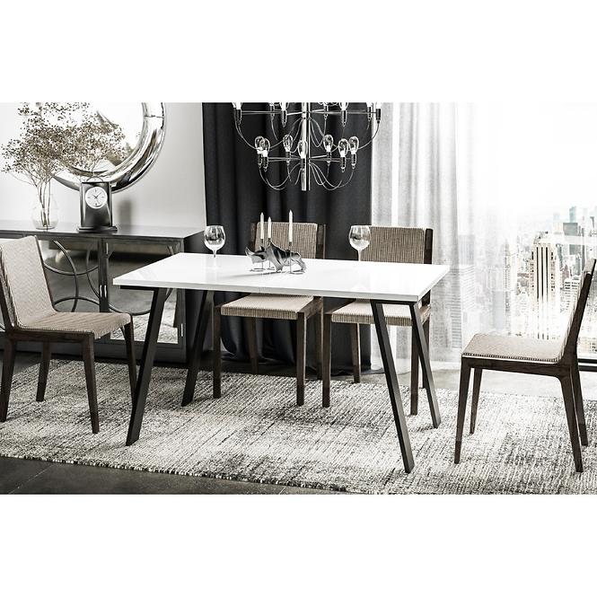 Rozkladací stôl Liwia 130/210x80cm Biely lesk