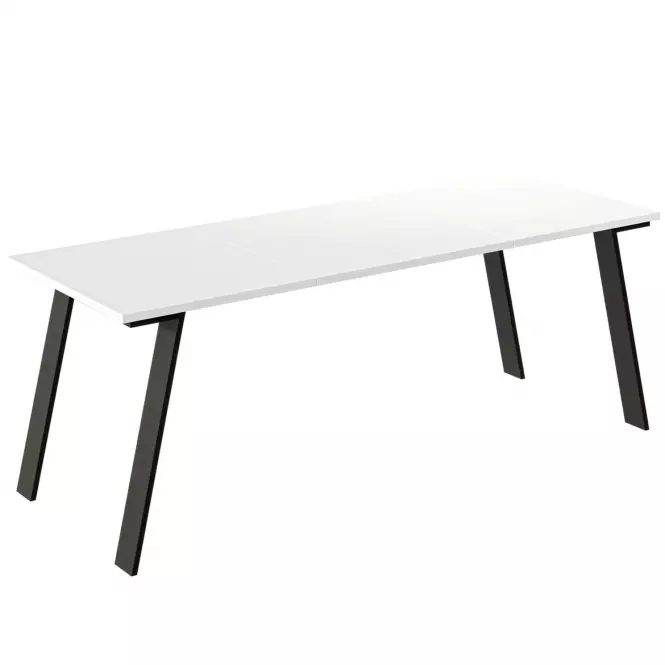 Rozkladací stôl Liwia 130/210x80cm Biely lesk,2