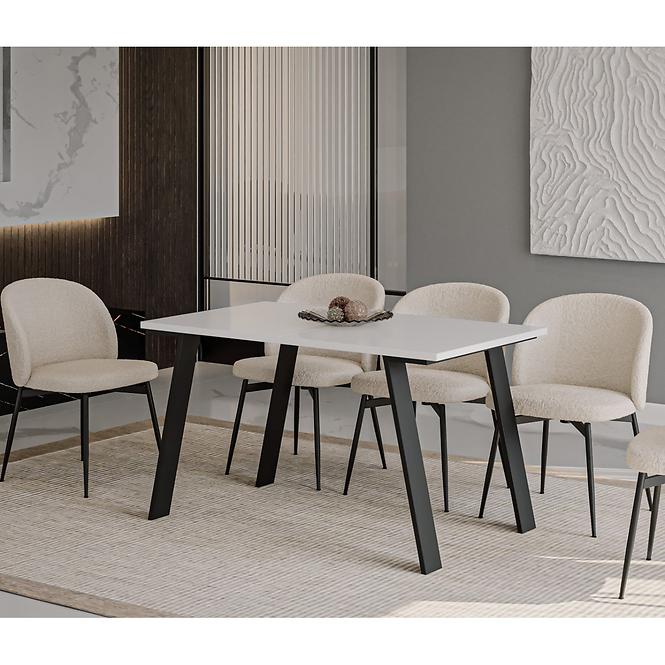 Rozkladací stôl Liwia 130/210x80cm Biely lesk,4