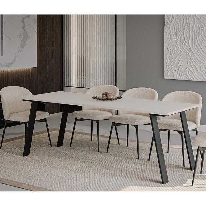 Rozkladací stôl Liwia 130/210x80cm Biely lesk