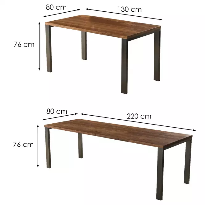 Rozkladací stôl Garant 130/220x80cm  Dub Stirling,3