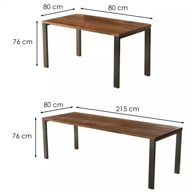 Rozkladací stôl Garant 80/215x80cm Dub Stirling,3