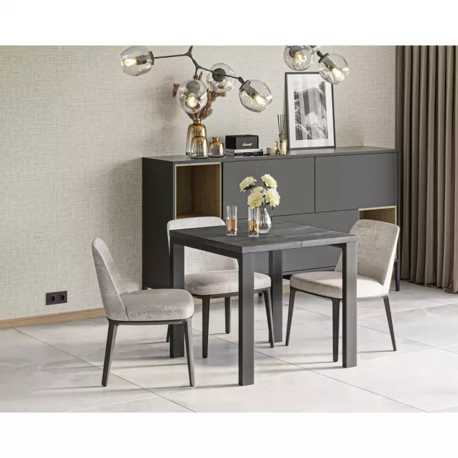 Rozkladací stôl Garant 80/170x80cm Betón Tmavý,4