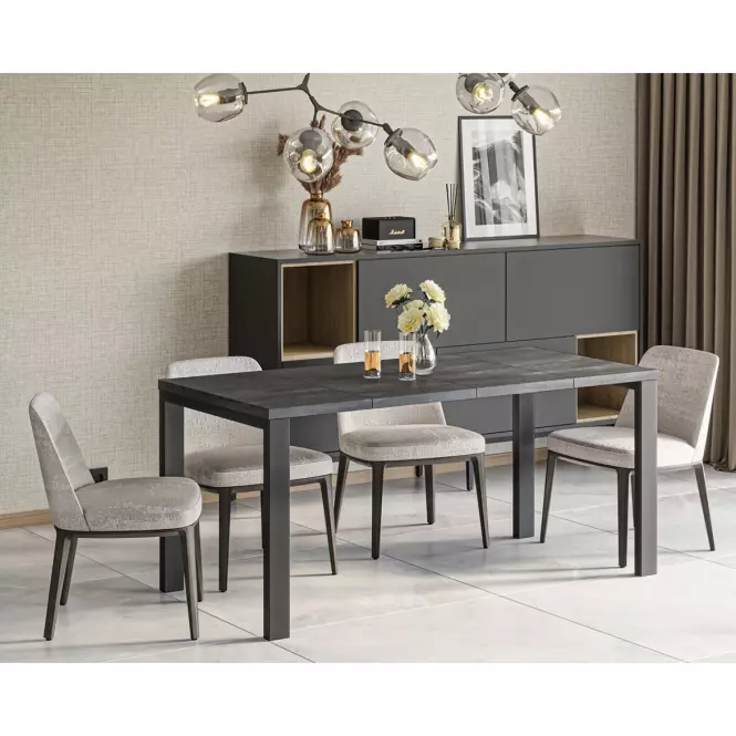 Rozkladací stôl Garant 80/170x80cm Betón Tmavý,5
