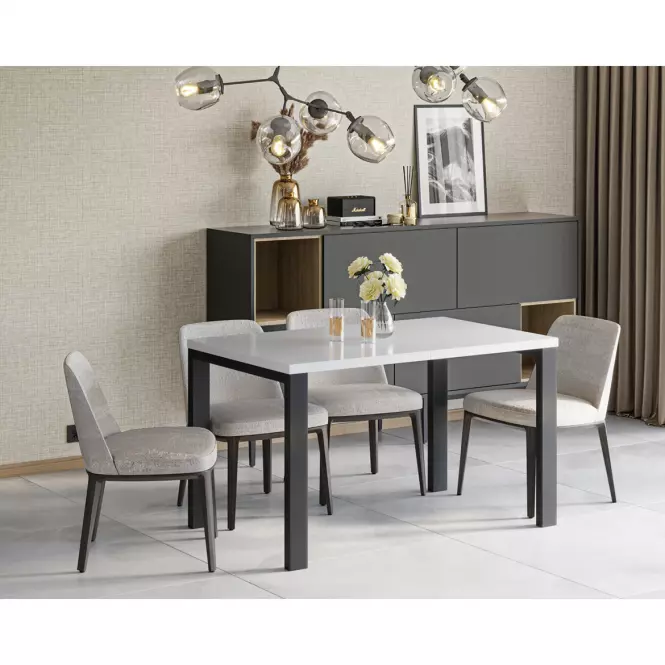 Rozkladací stôl Garant 130/220x80cm  Biely lesk,4