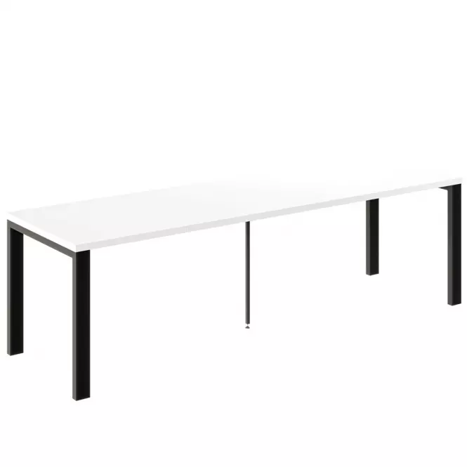 Rozkladací stôl Garant 130/265x80cm Biely lesk,2