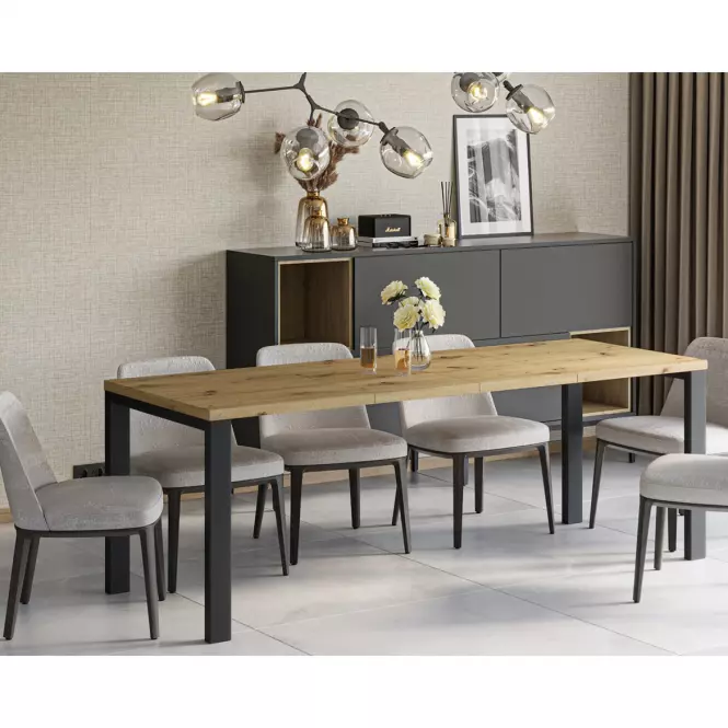 Rozkladací stôl Garant 130/220x80cm  Dub Artisan,5