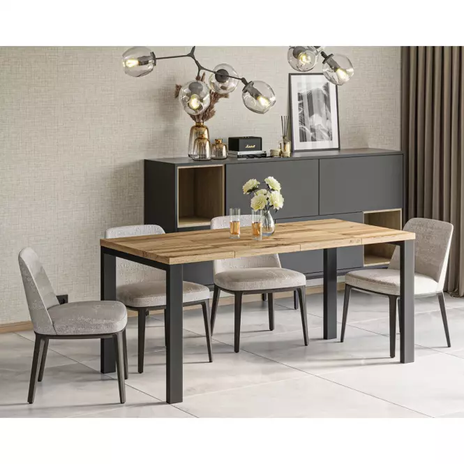 Rozkladací stôl Garant 80/170x80cm Dub Wotan,4