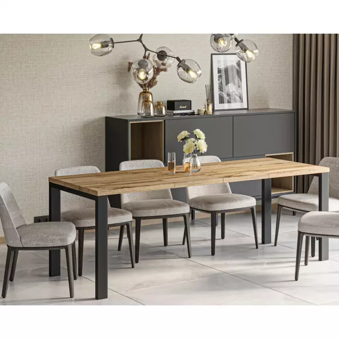 Rozkladací stôl Garant 130/220x80cm Dub Wotan,5