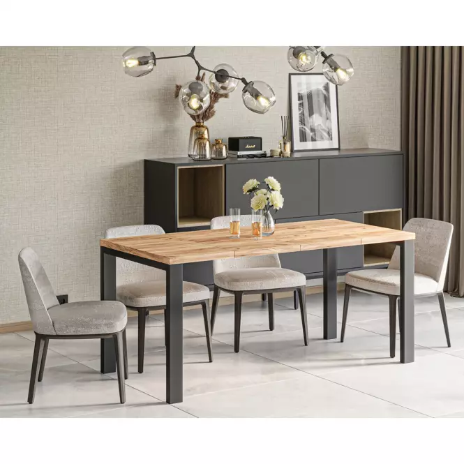 Rozkladací stôl Garant 80/170x80cm Dub Craft Zlatý,5